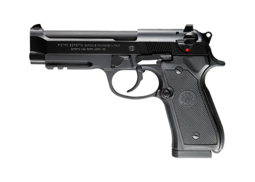 PISTOLA BERETTA M92 A1 NEGRA CO2 BB CAL. .177 310 FPS RETROCESO AUTO Pistola Beretta 92FS de aire comprimido calibre 4.5 mm con acabado negro y diseño realista para tiro deportivo.