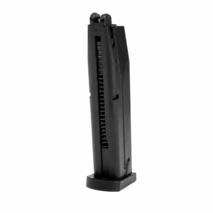 Cargador metálico de repuesto para pistola de aire comprimido calibre 4.5 mm con acabado negro.