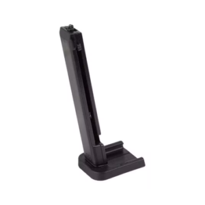 Cargador metálico de repuesto para pistola de aire comprimido CO2 calibre 4.5 mm con acabado negro.