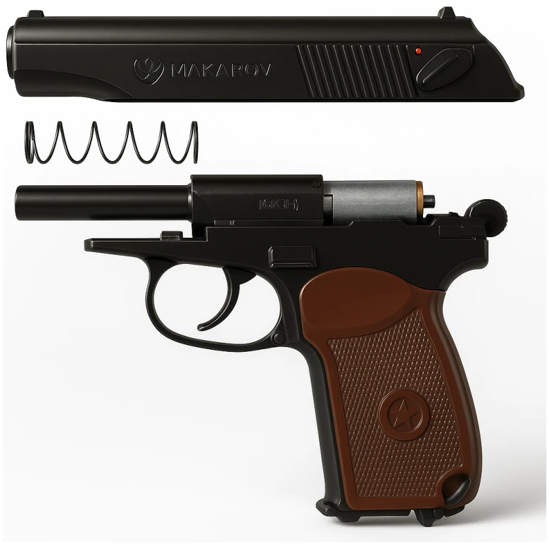 Pistola Makarov Negra/Cafe Co2 - Imagen 2