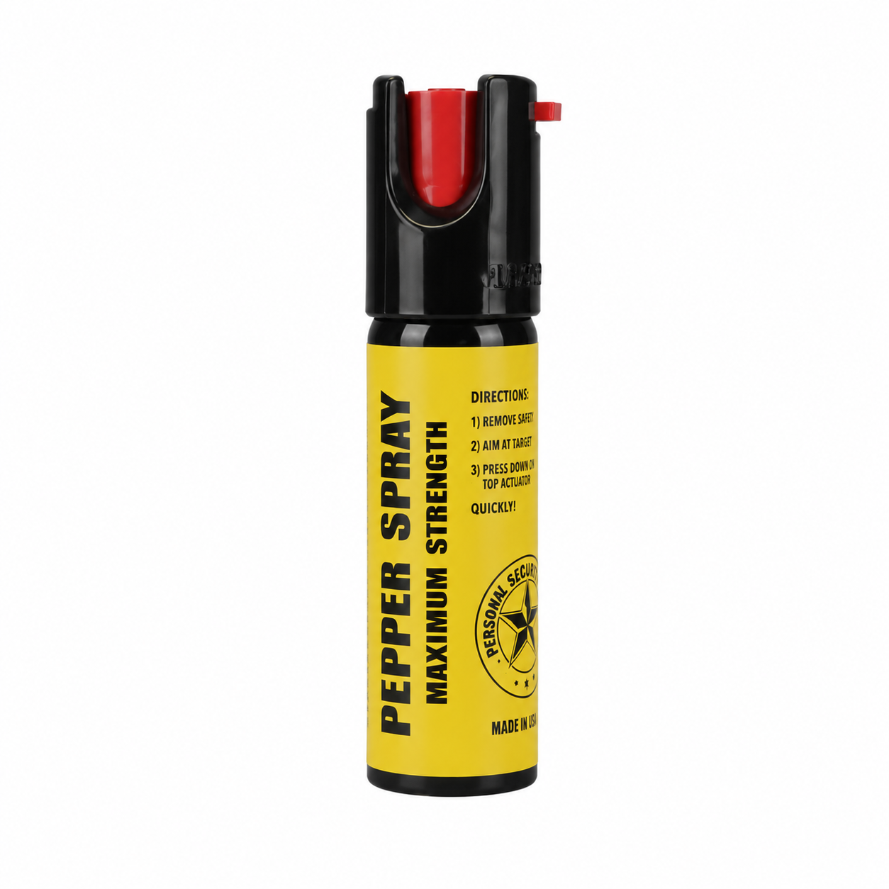 GAS PIMIENTA AL 10% 4 OZ. GRANDE Gas pimienta Maximum Strength de defensa personal en aerosol con diseño compacto y seguro de activación.