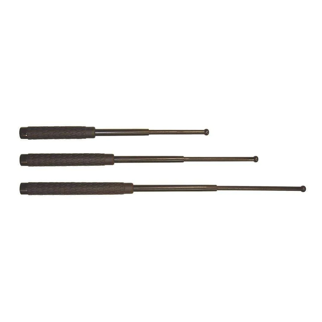 MACANA RETRÁCTIL 26" Bastón extensible de acero con empuñadura antiderrapante para defensa personal y seguridad táctica.