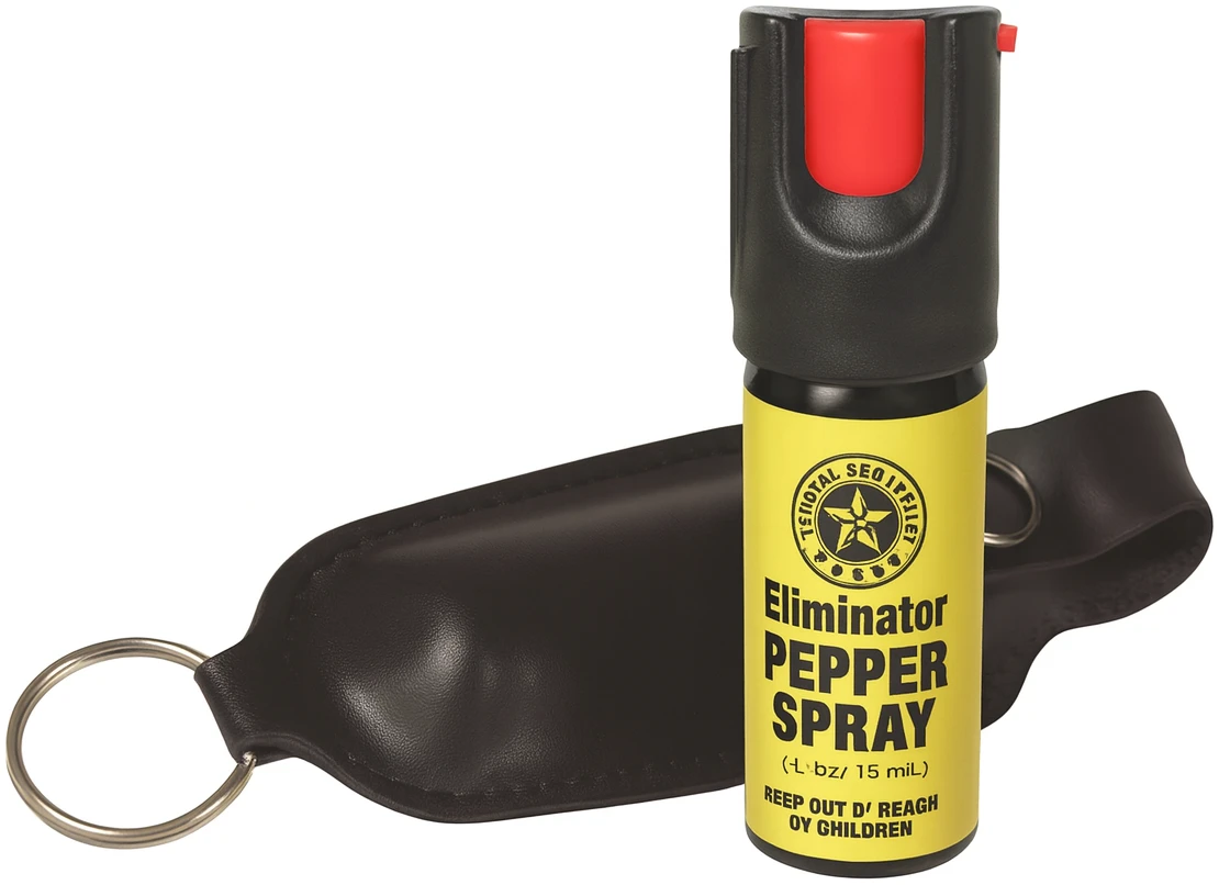 Gas Pimienta Al 15% 1/2 Oz. Llavero Suave Negro