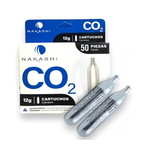 Caja CO2 NAKASHI 12 Grs. C/50 Pzas.