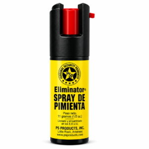 Gas pimienta máxima fuerza de tamaño compacto con seguro de activación para defensa personal y protección diaria.