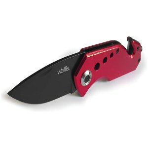 Navaja De Bloqueo,Hoja Roja6cm, Lisa,M