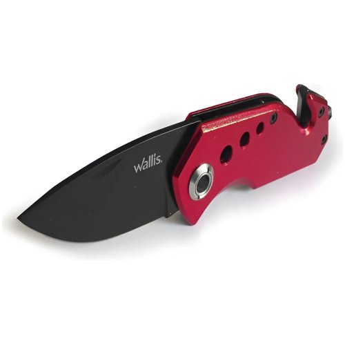 Navaja De Bloqueo,Hoja Roja6cm, Lisa,M