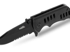 NAVAJA C/MANGO *S.O.S. METAL NEGRO CON CLIP, HOJALISA-SIERA