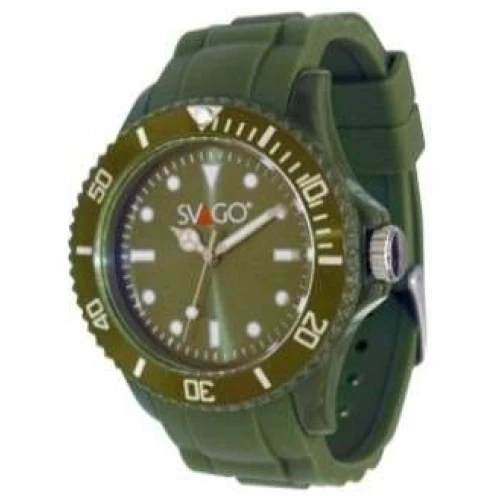 Reloj Analogo, Bisel Giratorio, Verde Olivo