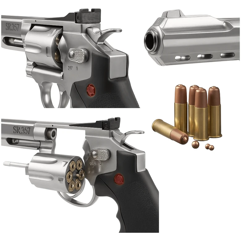 Revolver CRVL357S SILVER Semi-Automatica De CO2 - Imagen 5
