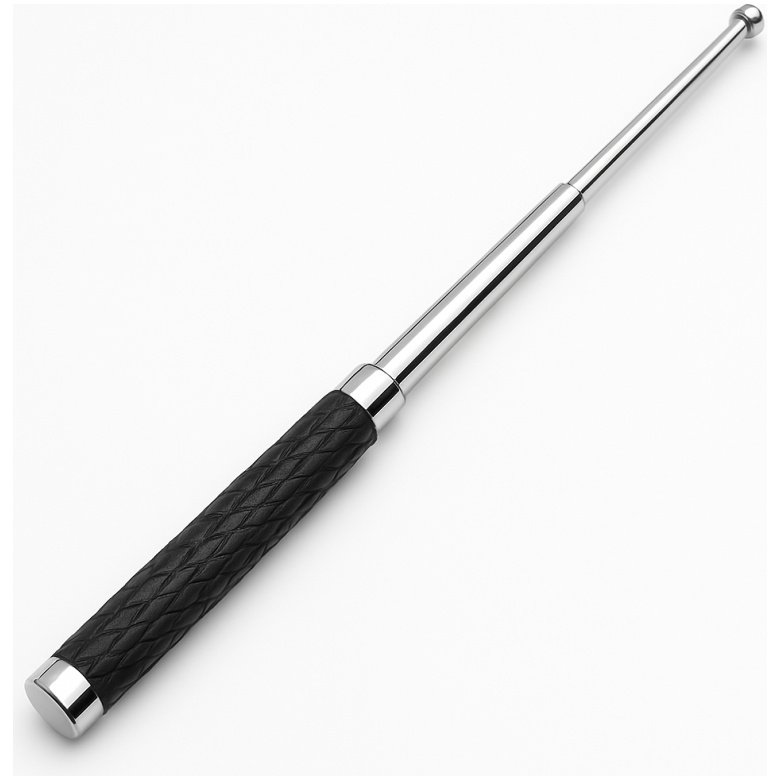 Baston Tactico Plateado Largo