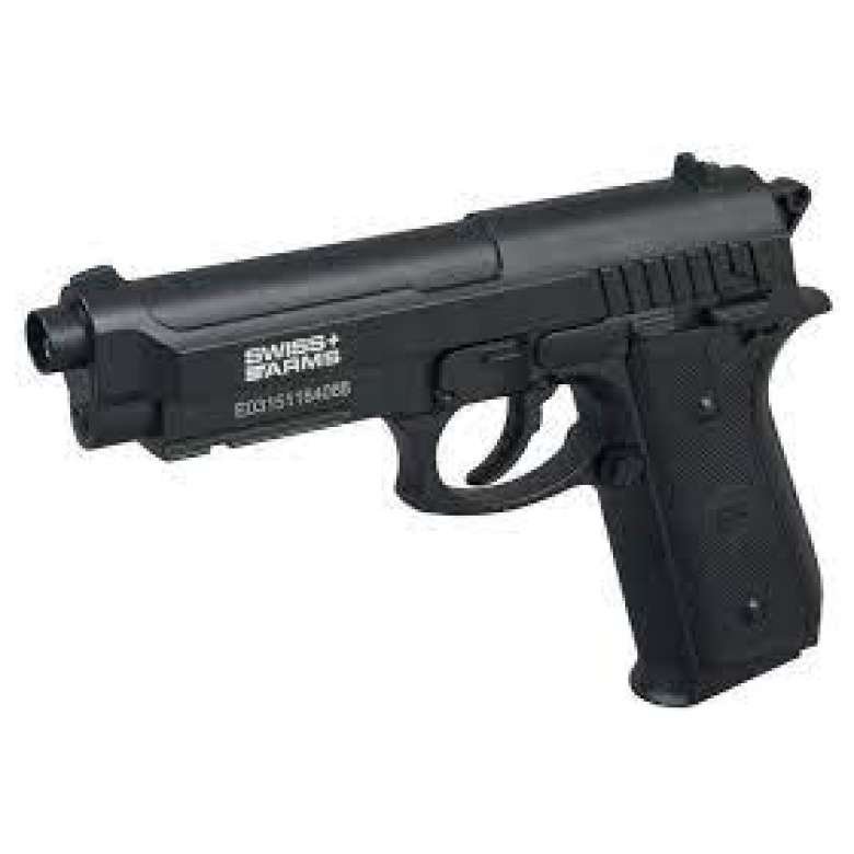 Pistola Swiss ARMS SA92 Negra CO2 BB 397fps Metal - Imagen 3