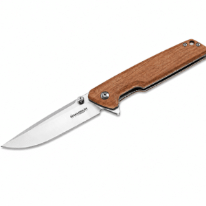 Navaja plegable Magnum con hoja de acero inoxidable y mango de madera, ideal para camping, senderismo, pesca, caza y uso diario (EDC).