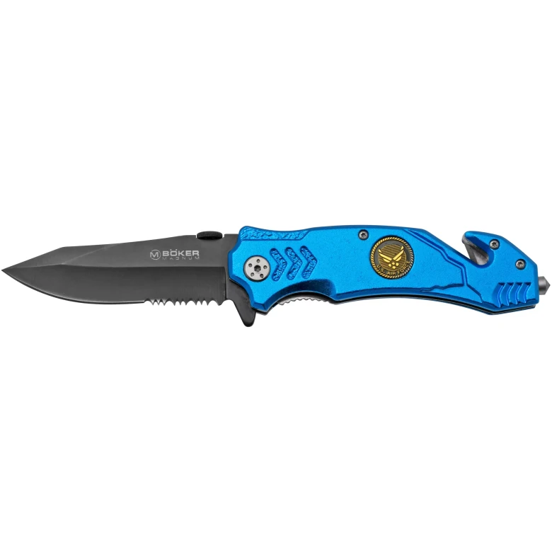Navaja Rescate BOKER Magnum Air Force Rescue Azul 8.61 Cm.