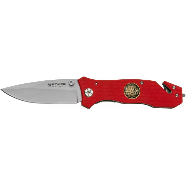 Navaja Rescate BOKER Magnum Fire Brigade Roja 8.51 Cm.