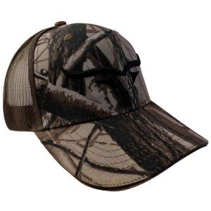 Gorra Con Malla Y Ajustador, Cuernos, Cafe Camuflaje