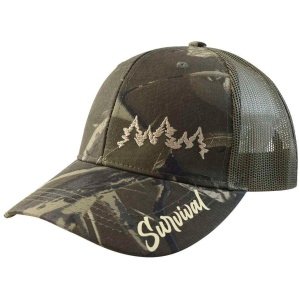 GORRA CON MALLA Y AJUSTADOR DE VELCRO, SURVDe IVAL ,VERDE CAMUF