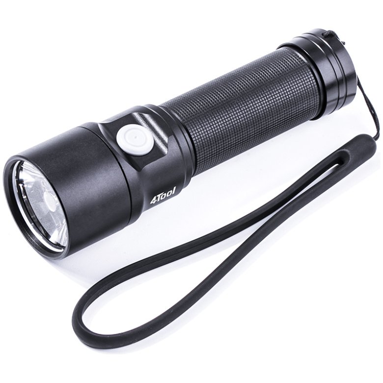 Linterna De Luz LED Con Cargador USB Tipo C, 2200 Lumenes, Resistente A Lluvia Y Salpicaduras IPX7, 12.3cm