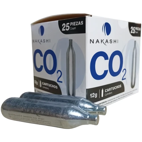Cartuchos De Gas CO2 NAKASHI De 12g, Caja Con 25