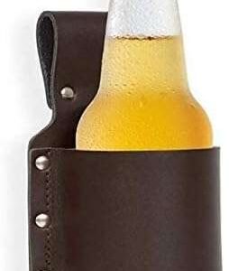 Funda Para Botella Cuero Cafe
