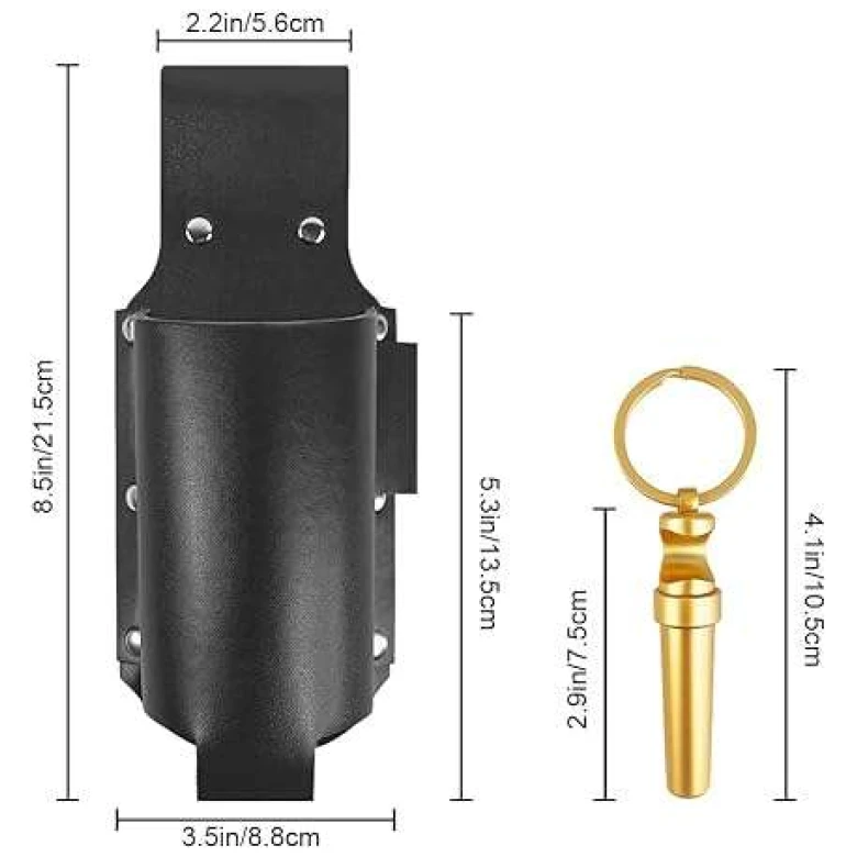 Funda Para Botella Cuero Negro - Imagen 3
