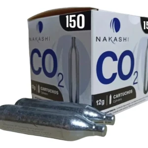 Cartuchos de gas CO2 Nakashi de 12g, caja con 150