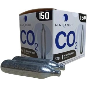 Cartuchos de gas CO2 Nakashi de 12g, caja con 150