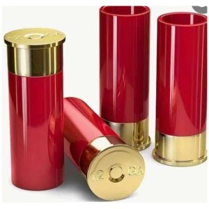 Vasos Tequileros Forma Cartucho Rojos