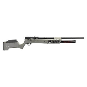 Rifle PCP Umarex Gauntlet 2 calibre .25 con culata sintética, regulador integrado y depósito de aire de alta capacidad.