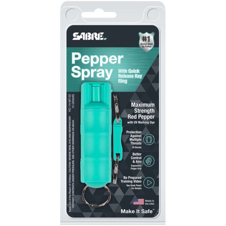 Gas Pimienta SABRE 15gr. Llavero Duro Menta Quick - Imagen 2