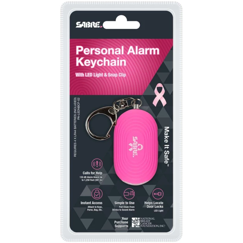 Alarma De Panico SABRE Llavero C/Led Rosa - Imagen 2