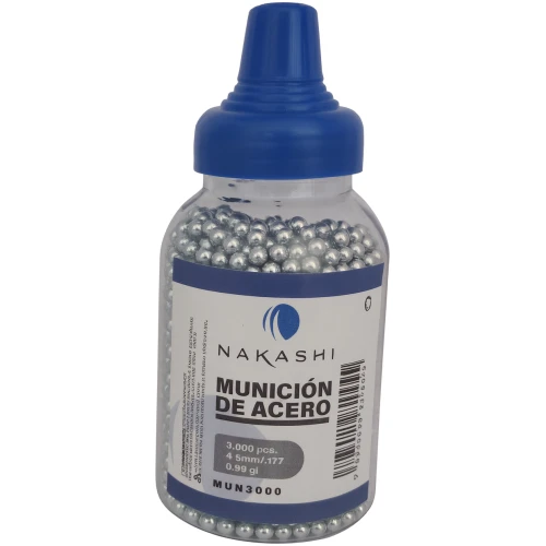 Municion Acero NAKASHI 4.5 (2,500 Pzas.) BOTE
