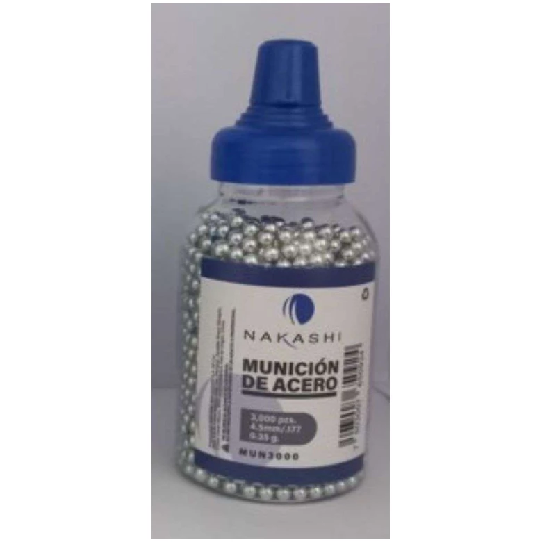 Municion Acero NAKASHI 4.5 (2,500 Pzas.) BOTE