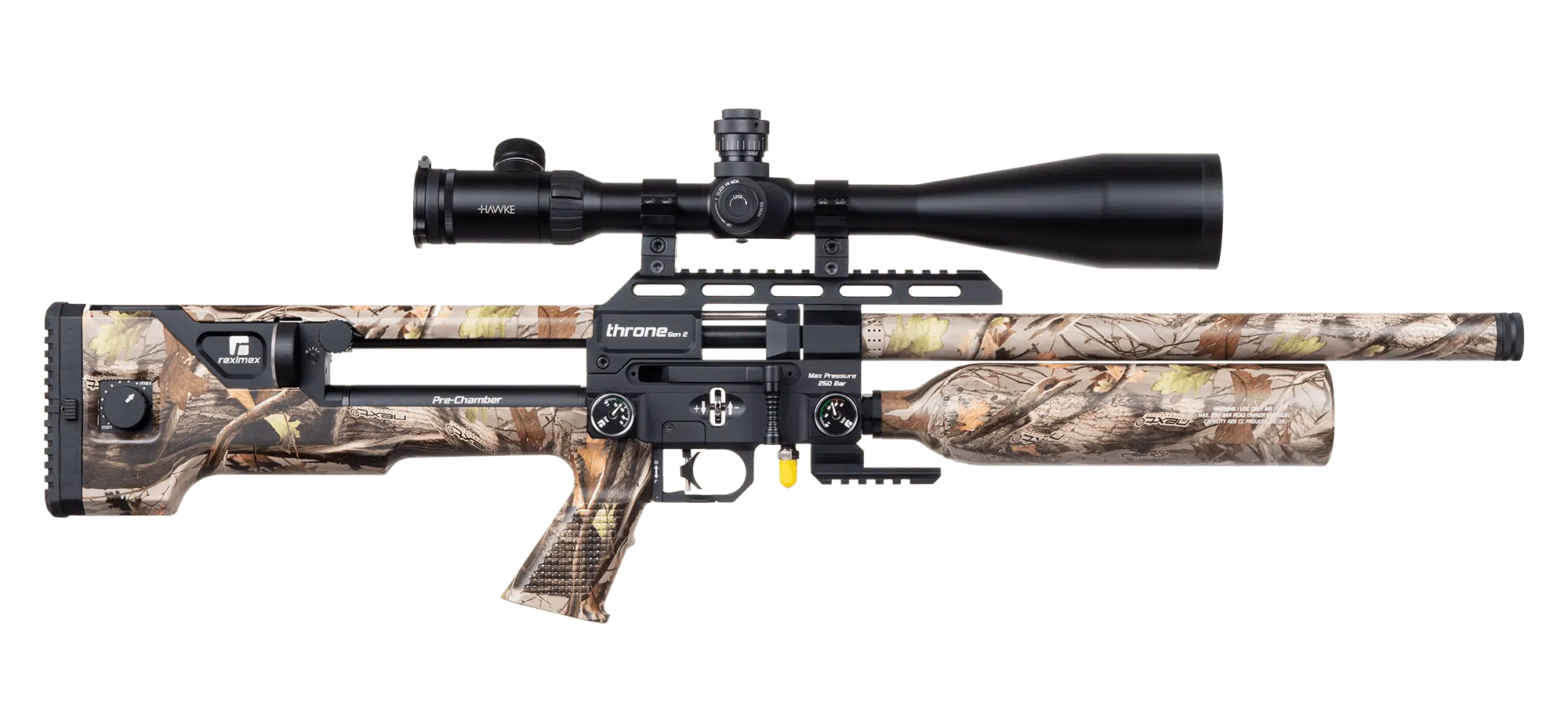 RIFLE DE PCP MARCA REXIMEX MODELO THRONE GEN II G1 CAL. 6.35 MM | GISPACK México
