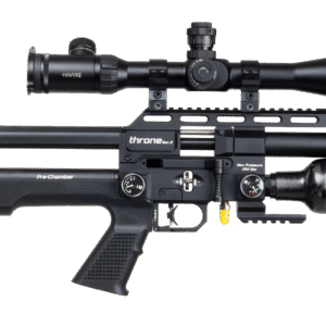 Rifle de PCP marca Reximex Modelo Throne Gen 2 Compact Carbon Bottle Cal. 5.5 mm