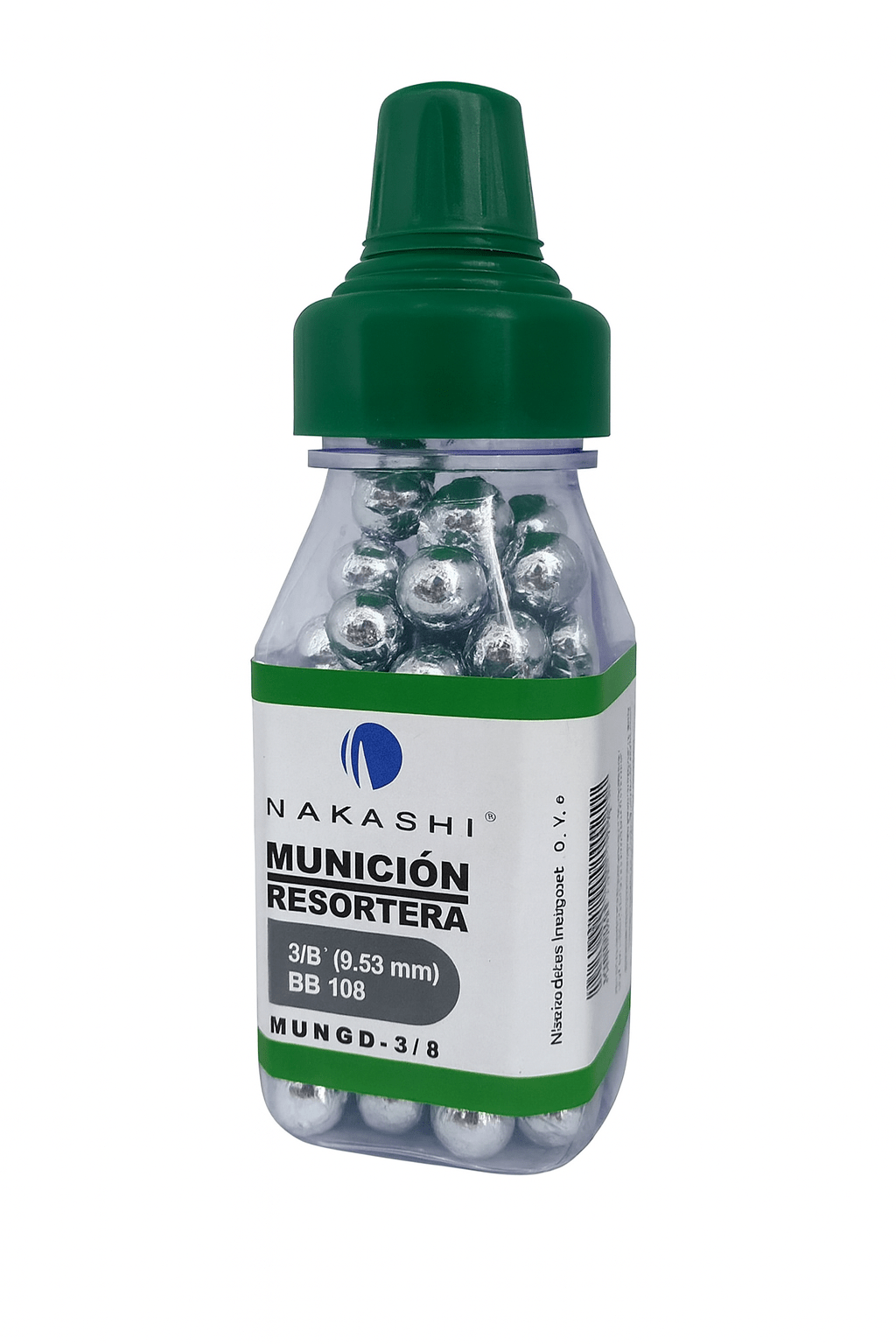 Municion P/Resortera NAKASHI 3/8 (80 PZAS.) BOTE