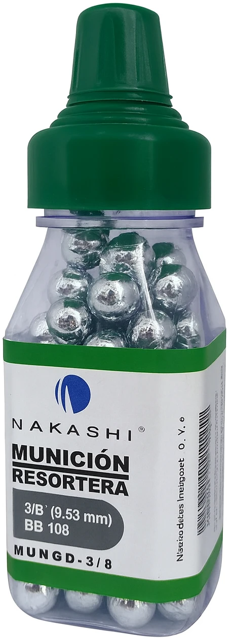 Municion P/Resortera NAKASHI 3/8 (80 PZAS.) BOTE