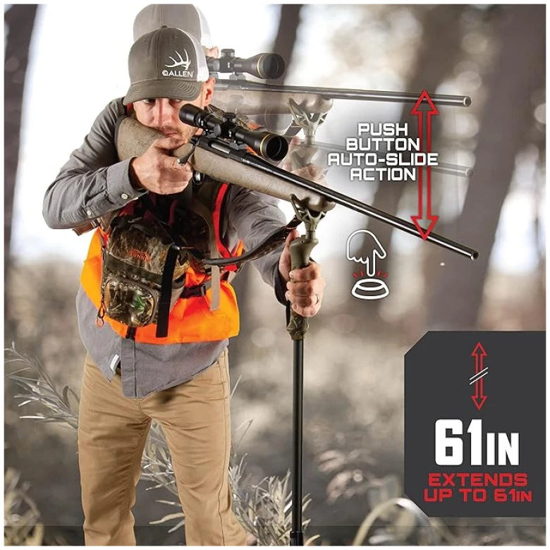 Soporte ajustable para rifle - Monopod para caza y cero, soporte portátil para rifles allen - Imagen 4