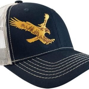GORRA CON MALLA Y AJUSTADOR SNAPBACK DE PLÁSTICO,AGUILA, AZU