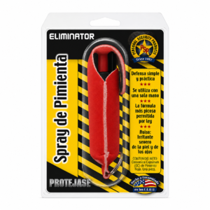Spray de pimienta Eliminator PSP color rojo para defensa personal y protección diaria.