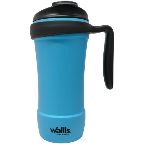 TAZA TERMICA CON PROTECTOR ANTIDERRAMES, TAPA ROSCA, 470 ML