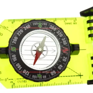 BRUJULA CON CORDON PARA COLGAR, AMARILLO/NEGRO