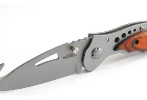 NAVAJA C/MANGO TIPO MADERA,HOJA LISA C/GANCHO,8CMDE LARGO, C