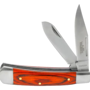 NAVAJA C/MANGO TIPO MADERA S/B,2 HOJAS LISAS;PUNTADE 5.5CM Y