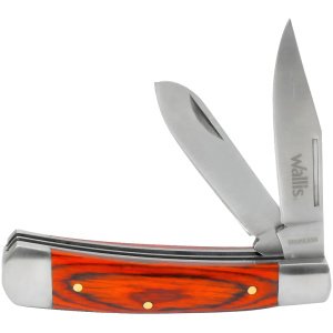 NAVAJA C/MANGO TIPO MADERA S/B,2 HOJAS LISAS;PUNTADE 5.5CM Y