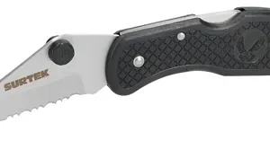 NAVAJA CON MANGO METAL IMPRESIÓN ABS+3D, HOJA NEGRA LISA, 9.