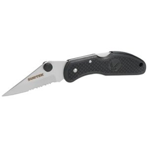 NAVAJA CON MANGO METAL IMPRESIÓN ABS+3D, HOJA NEGRA LISA, 9.