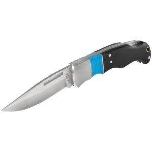 NAVAJA CON MANGO TIPO MADERA C/ACERO TURQUESA, HOJA LISA, 6