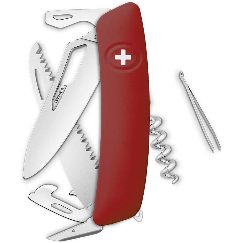 Navaja POLISHED Single Hand SH05 R, 13 funciones, rojo oscuro