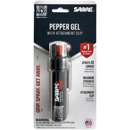 Gas Pimienta SABRE Llavero GEL 22gr. Negro